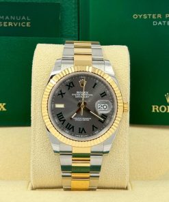 Rolex Datejust 41 WIMBLEDON Mint 2020 41mm Gray Roman Dial Oyster