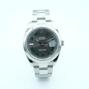 Rolex Datejust 41 mm Smooth Bezel Slate Grey Wimbledon