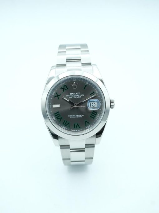 Rolex Datejust 41 mm Smooth Bezel Slate Grey Wimbledon