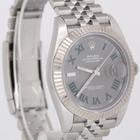 Rolex Datejust 41 41mm WIMBLEDON Fluted Rhodium JUBILEE Steel Watch 126334