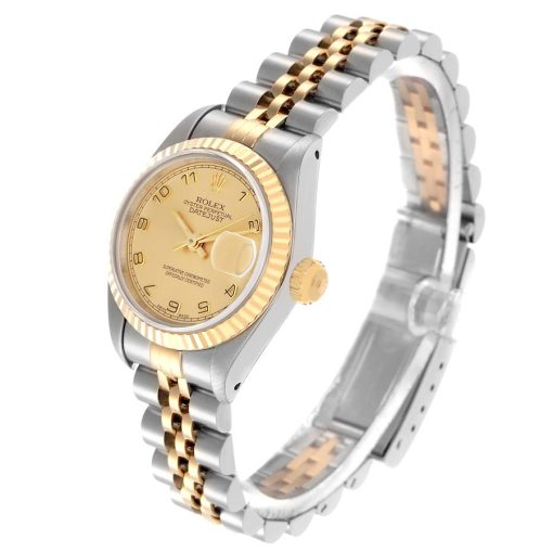 Rolex Datejust Champagne Dial Steel Yellow Gold Ladies Watch 69173