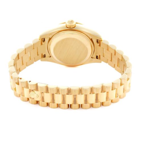 Rolex Datejust President Yellow Gold Diamond Ladies Watch 179138