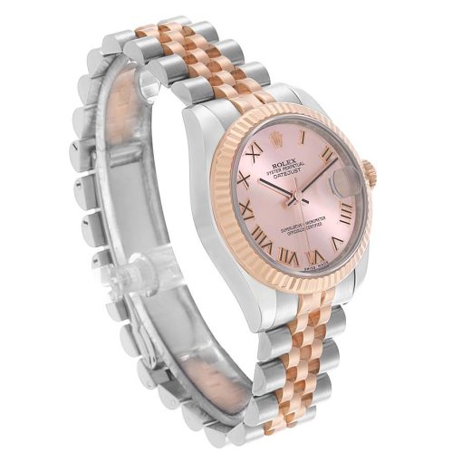 Rolex Datejust Steel Rose Gold Pink Dial Ladies Watch 178271 Box Card