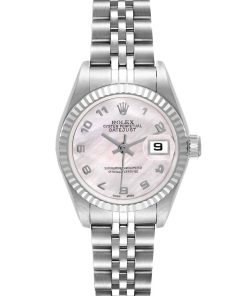 Rolex Datejust Steel White Gold Mother of Pearl Dial Ladies Watch 79174