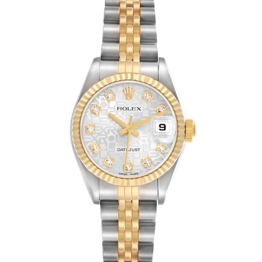Rolex Datejust Steel Yellow Gold Anniversary Diamond Ladies Watch 79173