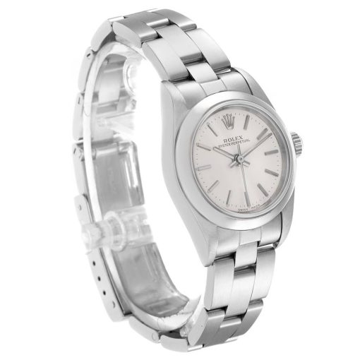 Rolex Datejust Steel White Gold Salmon Diamond Ladies Watch 79174