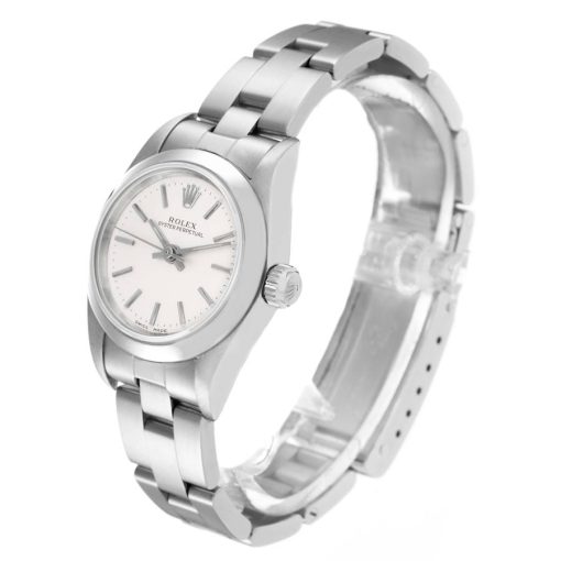 Rolex Datejust Steel White Gold Salmon Diamond Ladies Watch 79174