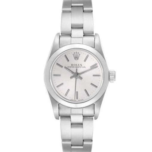 Rolex Datejust Steel White Gold Salmon Diamond Ladies Watch 79174