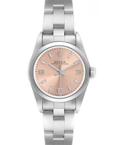 Rolex Oyster Perpetual Salmon Dial Automatic Steel Ladies Watch 76080