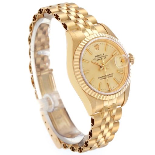 Rolex President Datejust 26 Yellow Gold Ladies Watch 69178 Box Papers