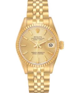 Rolex President Datejust 26 Yellow Gold Ladies Watch 69178 Box Papers