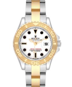 Rolex Yachtmaster 29 White Dial Steel Yellow Gold Ladies Watch 169623