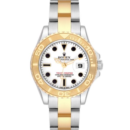 Rolex Yachtmaster 29 White Dial Steel Yellow Gold Ladies Watch 169623